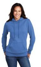 Port & Company ® Ladies Core 7.8-ounce, 50/50 Cotton Poly Fleece Pullover Hooded Sweatshirt